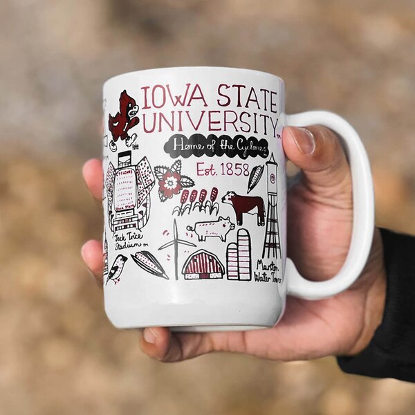 Julia Gash Illustrated Iowa State University Mug (15oz)
